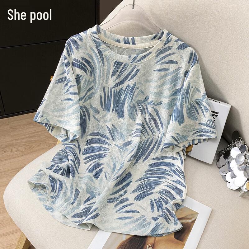

Women s Elegant Print Short Sleeve T-Shirt M