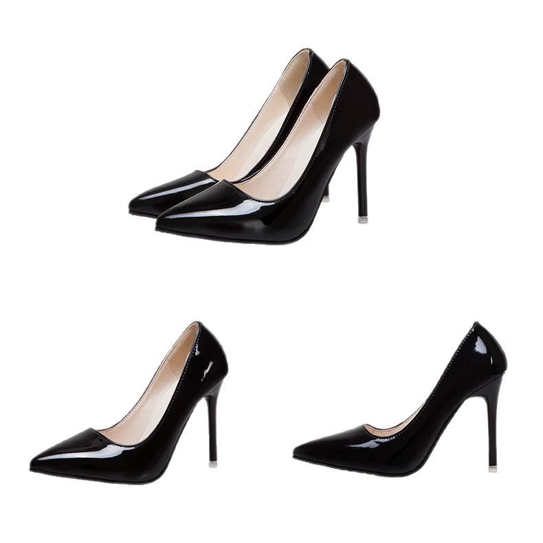 Pointed High Heels New Girl Job Interview Thin Heels Professional Women's Single Shoes Sexy Red Wedding Shoes