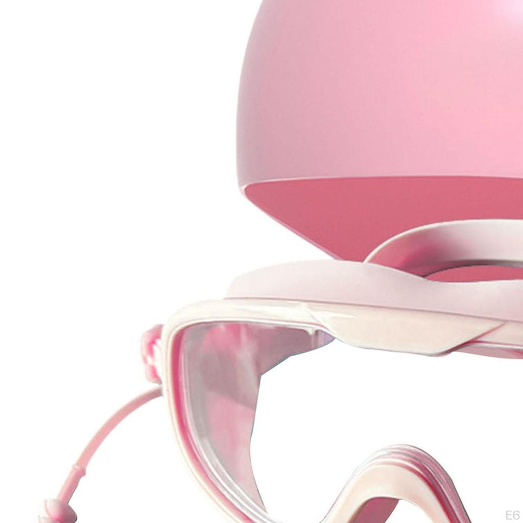 Schwimmbrille und Kappe Tauchbrille Anti-Beschlag Herren Damen Tragbar Verstellbar mit Ohrstöpseln Brille