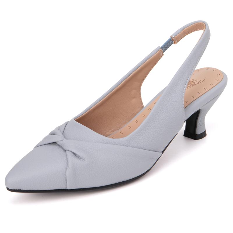 Modieuze Zomerschoenen Voor Dames Sandalen Puntneus Korte Hakken Slingbacks Zwart Wit Bruiloft Feest Dansschoenen Dames Grote Maat 50 52