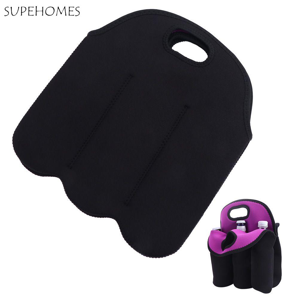 Gift 6 Bottles Can Carrier Tote Neoprene Non-slip Beer Carrier Tote Bag with Handle Reusable Insulated Beverage Carrier Beach