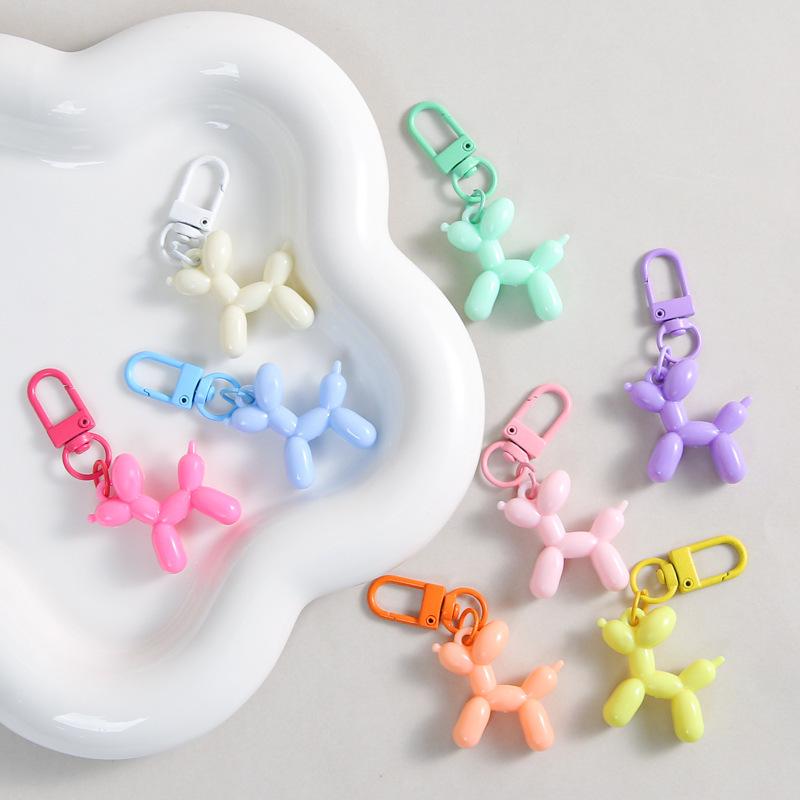 Colorful Macaron Balloon Dog Keychain Pendant - Creative Bag Decoration