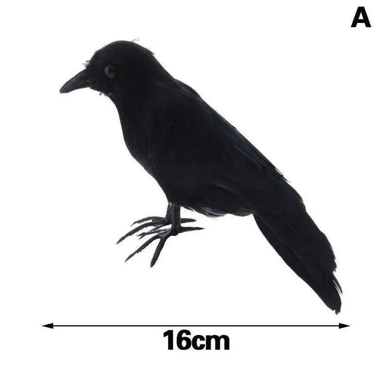 Simulation Black Crow Halloween Black Crow Props Simulation Fake Bird Ghost Festival Halloween Decoration Scary Toys