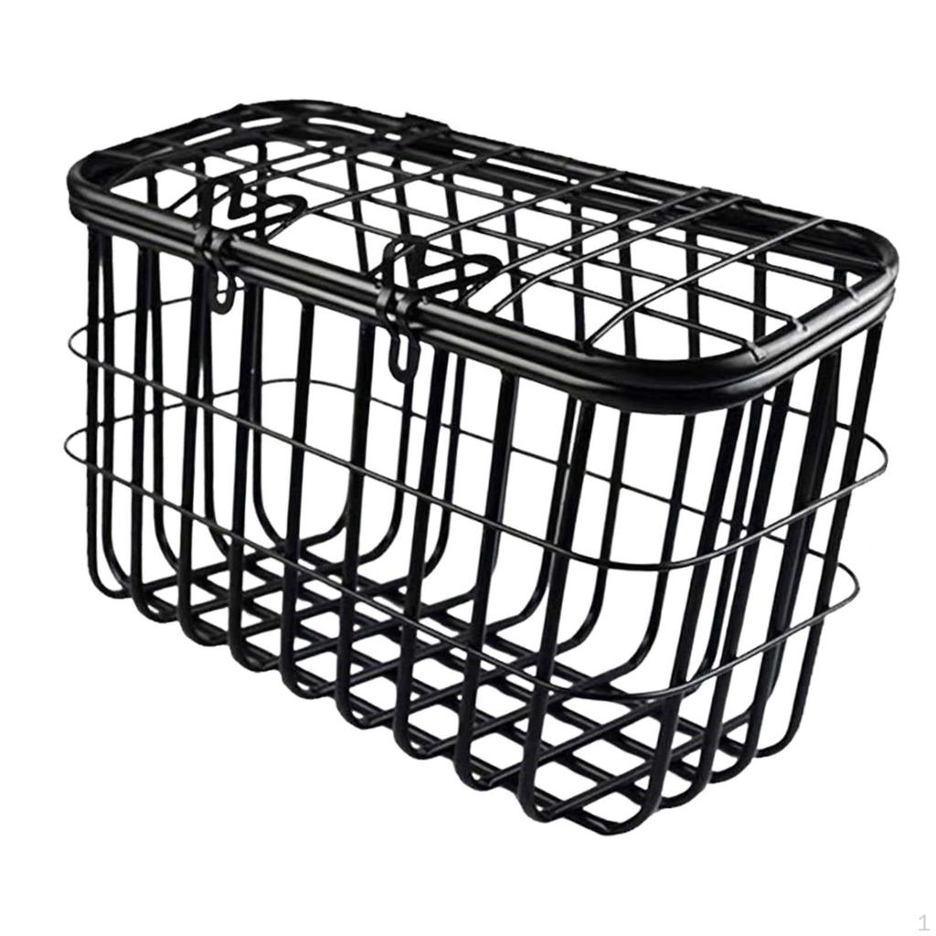 Bike Basket,Tricycle Rear Basket,Iron,Premium Large Capacity Bicycle Basket Electric