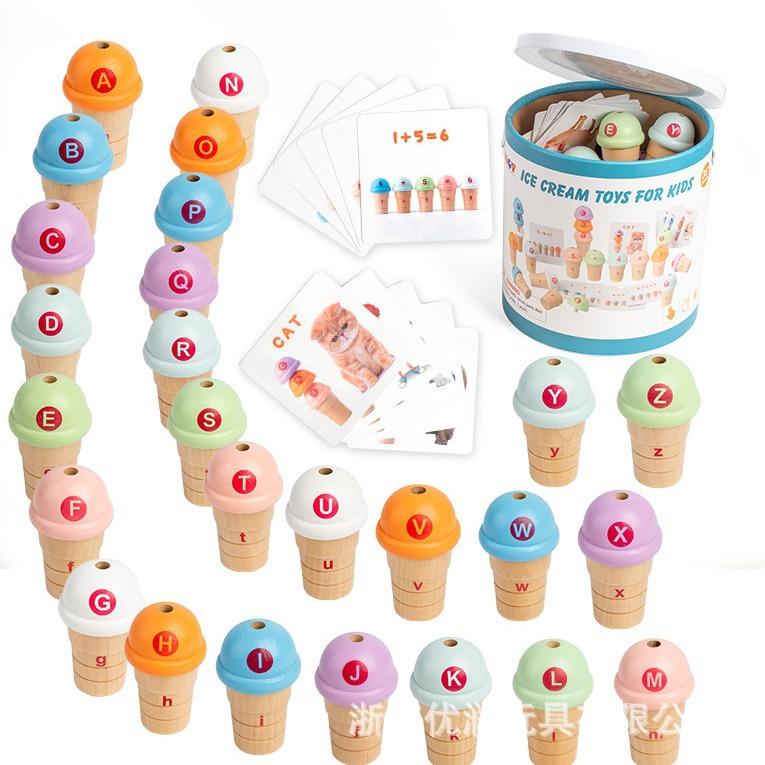 

Детский ранний образовательный игровой домик, имитация бочки, мороженое, цифровой алфавит, познавательное развлечение, обучающие игрушки для сопоставления разноцветный
