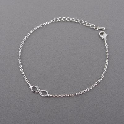 Kinitial Infinity Number 8 Chain Bracelet CZ Infinity Bracelets for Women Men Friendship Bracelets Bohemian Charm Jewelry