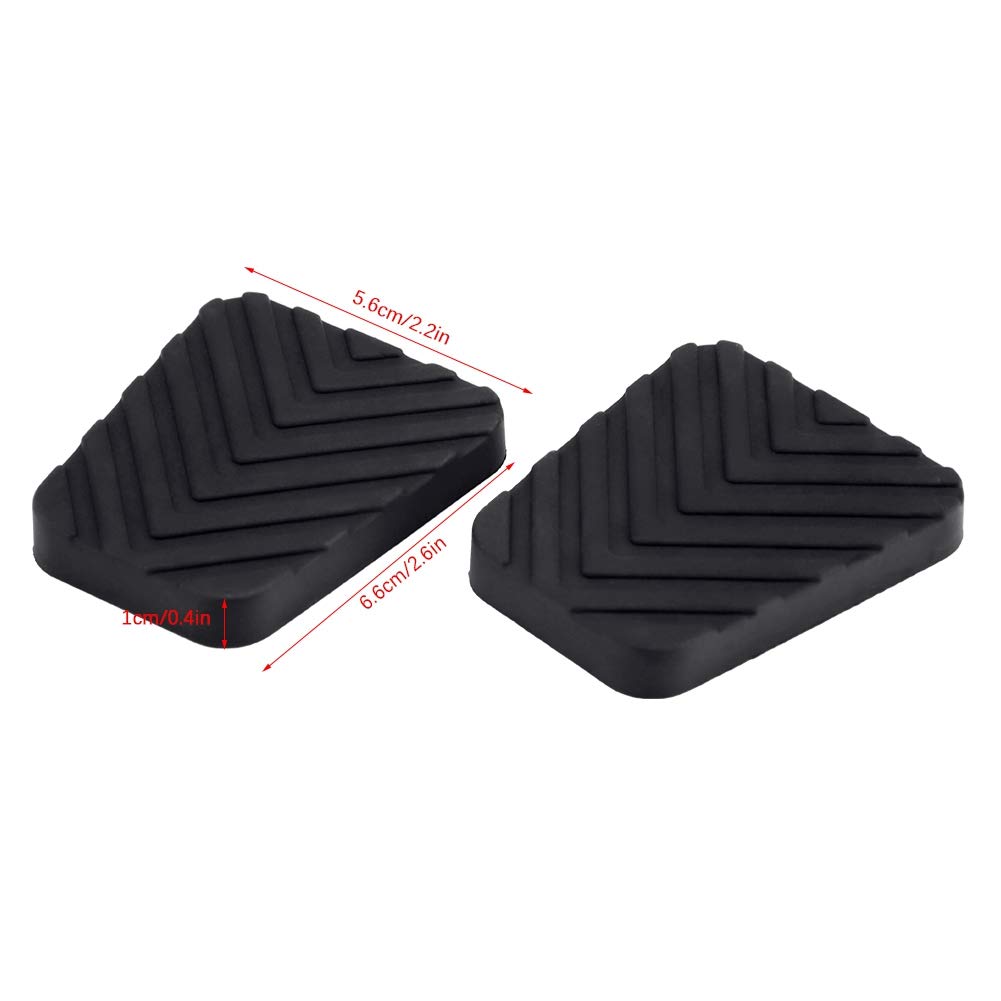 Akozon Brake Clutch Pedal Pads, Replacement for 1 Pair of Auto Rubber Brake Clutch