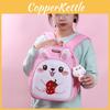 Children School Backpack With Oxford Material And Rabbit Car Pattern For Kids