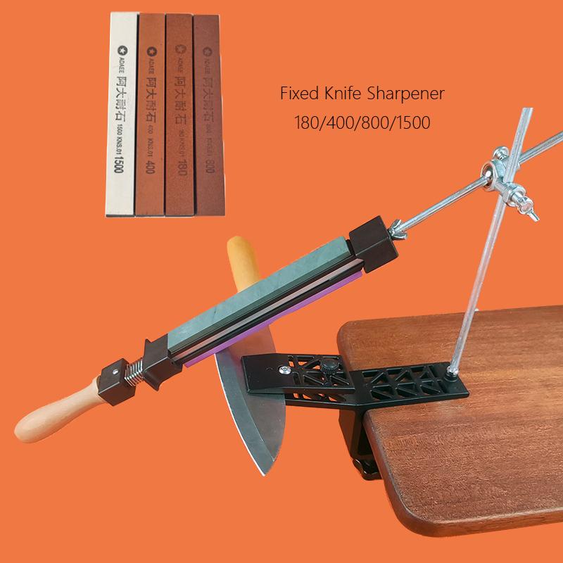 Fixed Knife Sharpener Professional Angle Sharpening Stone Kitchen Whetstone Grinding System Honing Diamond Grinder Woodwork Tool