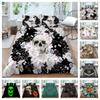 Home Bed Set King Size Bedding Newly Fashion 3D Skull Painting Duvet Covers Queen Full Teens Children Home Textiles