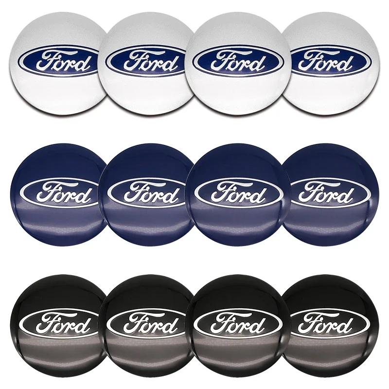 New 2026 Car Sticker Hot For Ford New 4pcs 56mm 60mm 65mm Car Styling Wheel Center Hub Caps Stickers Badge For Ford Fiesta Monde
