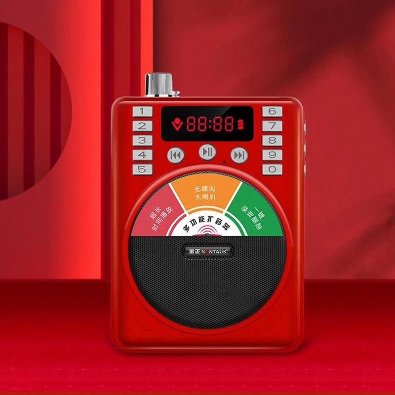 LED displej Mini rádio Bluetooth TF karta Venkovní přenosný reproduktor Vysoce hlasitý reproduktor Vysoce výkonný záznam pro starší osoby