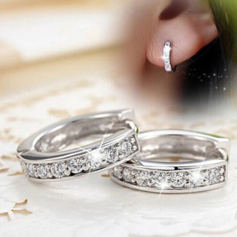 Simple Earrings, Personalized Small Circle Zircon Ear Buckles, Fashionable Literary Earrings, Cold Wind Ear Jewelry