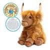 [VIAHART] Highland Cow Henry Plush Toy Brown M Size (Approx. 29cm) Fluffy Cow Stuffed Toy Hand Washable Present [Parallel Import]