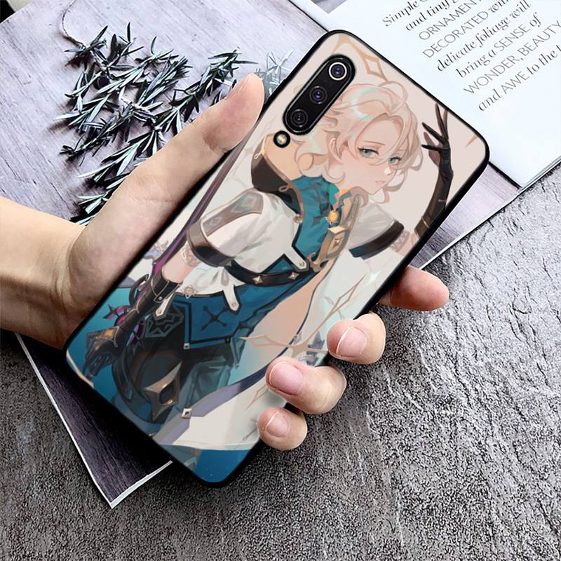 Genshin Impact Albedo Telefonkasten für Xiaomi max3 mi 9 se mi8 F1 9SE 10 lite F1 Zurück Coque