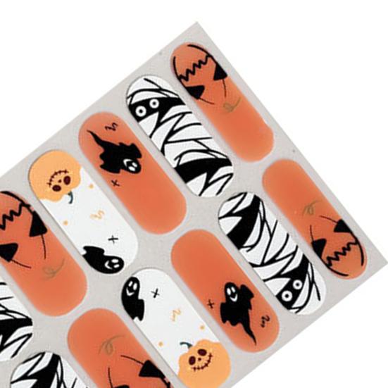 Festival Nail Wraps Halloween Glow-in-the-Dark Stickers, Gothic Spider Web Ghost Manicure Party Accessories Decoration Decals, Art for Women