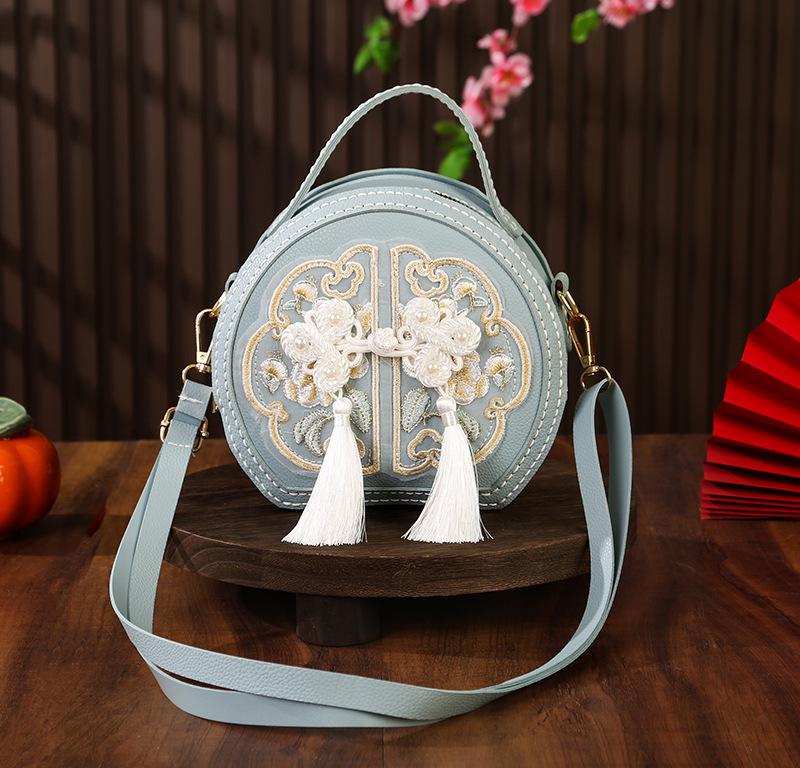 

«Круглая сумка через плечо с вышивкой в китайском стиле — универсальная сумка через плечо своими руками для женщин»