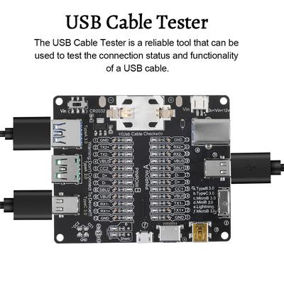 PCB Data Line Test Board Tool For Usb Line With Short Circuit On-Off Switch And Led Indicators Without Shell