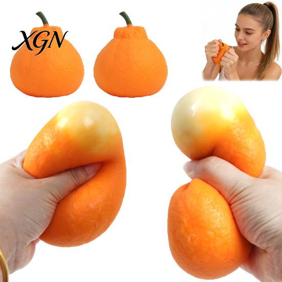 Realistic Fruit Squeeze Toy 2/3/5Pcs Stress Relief Ugly Orange Decompression Dekopon Elastic Ball Anti-anxiety Simulation Sensory Fidget