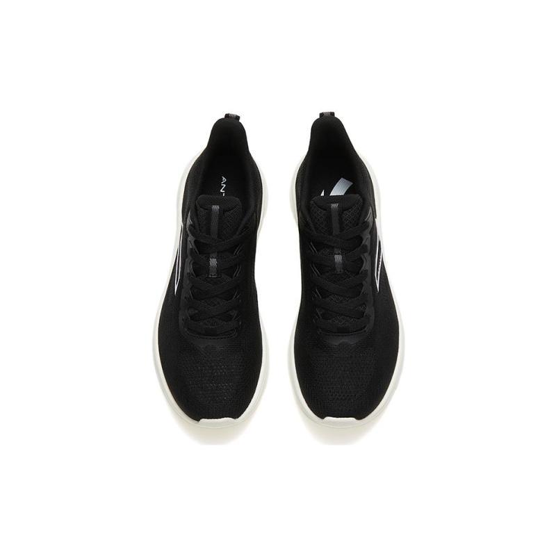Anta Fabric Cushioning Slip Resistant Abrasion Resistant Breathable Low top Running Shoes Women's Black Sneakers 122325576-2