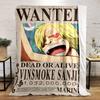 Sanji Wanted Poster Blanket Print Blanket Soft and Cozy Perfect for the Living Room Bed Sofa or a Nap,gift