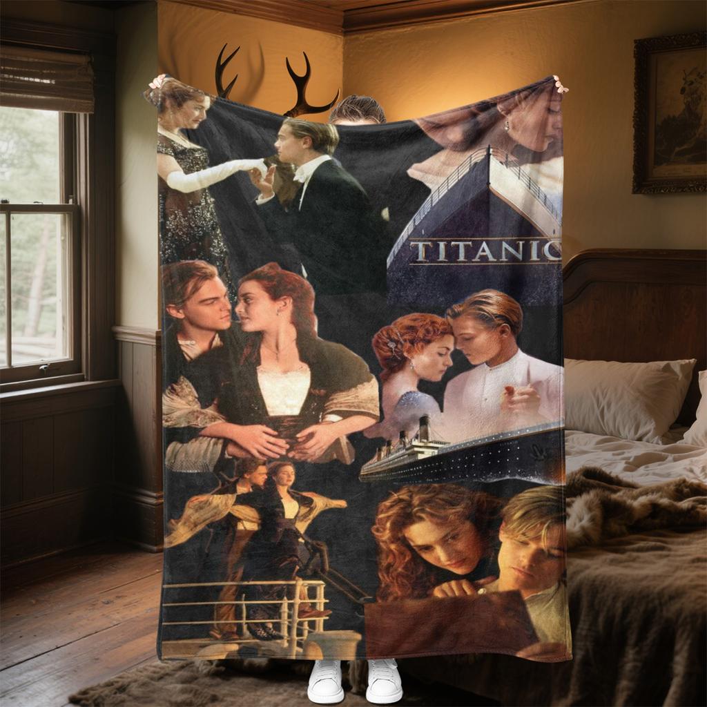 Titanic  Plush Blanket Soft Comfortable All Seasons Blanket Sofa Office Naps Blanket Outdoor Travel Throw Perfect Gift
