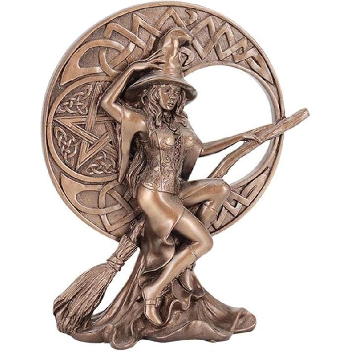 Abstract Witch Pentacle Characters Figurines Art Goddess Statue Home Desktop Decoration Crafts, 7x7x20cm