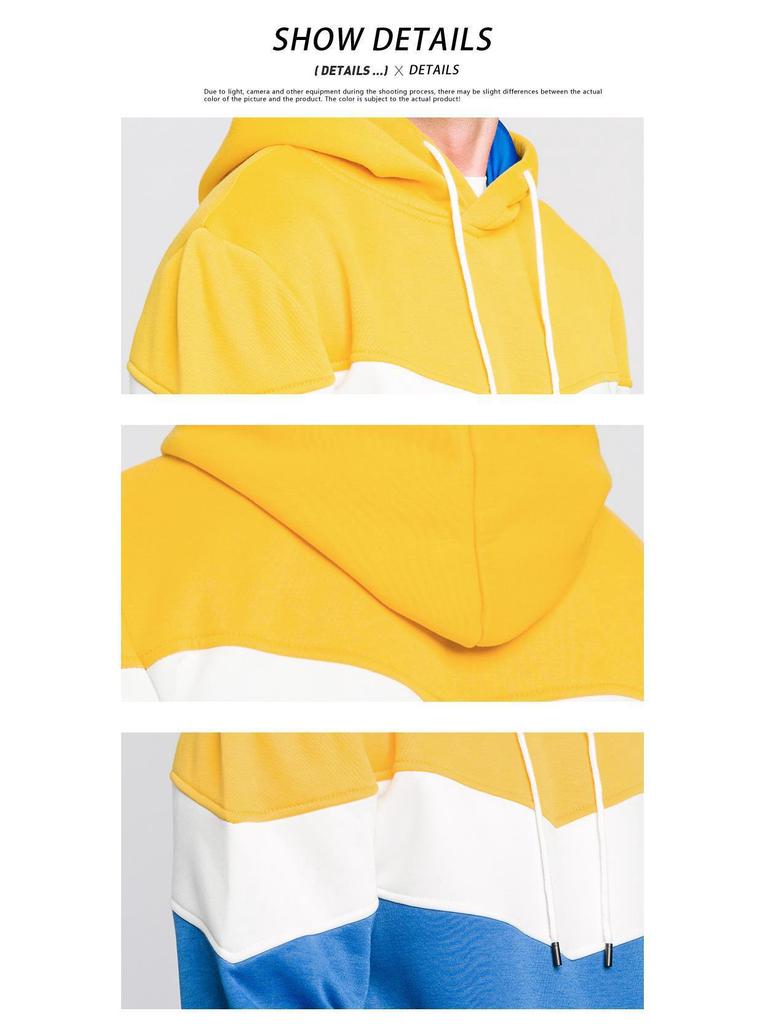 Men's Colorblock Casual Sports Hoodie for Fall/Winter