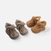Infant Toddler Cotton Sports Shoes - Leopard Print, Velvet-Lined Casual Winter Footwear for Boys & Girls