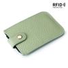 Fashion Genuine Leather ID Credit Card Holder RFID Protecter Cover Solid Color Thin Pocket Wallets Case Badge Holder UNISEX
