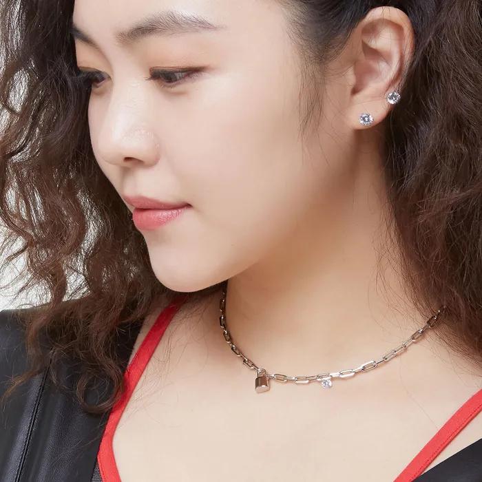 Happiness Clip Chain Necklace and Bracelet Set