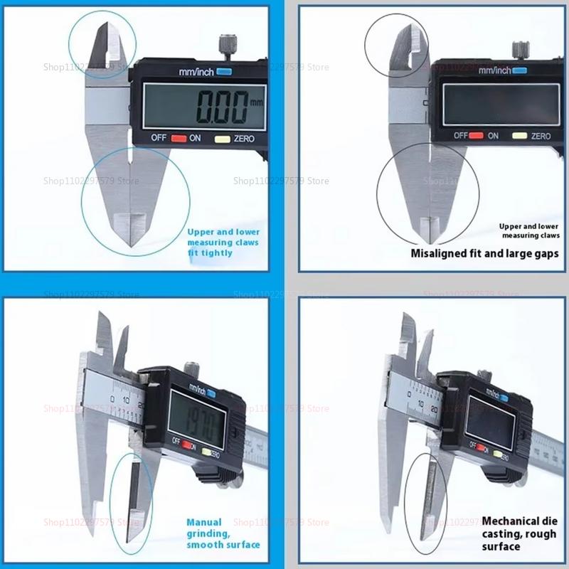 Digital Caliper 0-150mm Stainless Steel Vernier Measuring Tool Precision Electronic Caliper with Plastic Storage Box for Metal