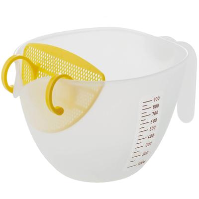 Akebono Sangyo Egg Cooking Bowl Yellow Made In Japan Strain and Put Eggs Into a Bowl with This One Make Smooth Chawanmushi Egg Also Great for Making