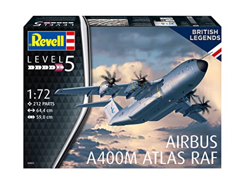 Revell 1/72 Scale Royal Air Force Airbus A400M Atlas Plastic Model Kit 03822 (Molded Color)
