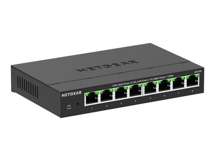 Switch réseau - NETGEAR - MS308 - 8 ports Gigabit - Technologie Multigig 2.5G - Gestion des priorités