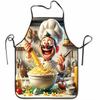 Modern Minimalist Polyester Apron With Geometric Abstract Pattern For Home Cooking And Kitchen Use