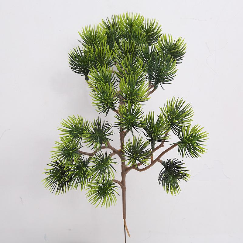 Artificial Pine and Cypress Leaves - Green Faux Masson Black Pine Needles and Decorative Welcoming Pine