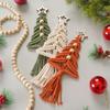 Kawaii Christmas Tree Boho Tapestry Mini Hand Woven Tapestry Christmas Tree Pendant Home