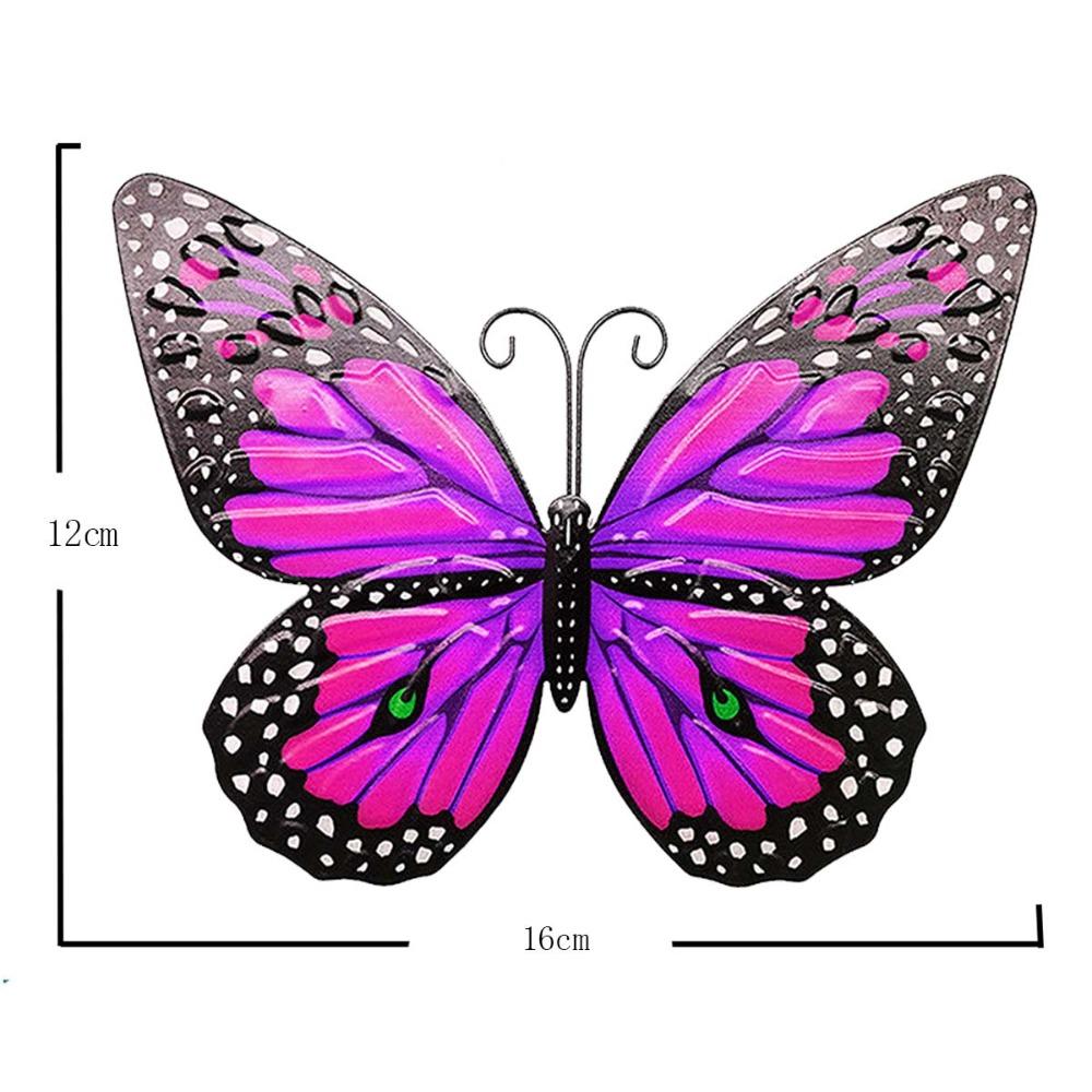 

Home Iron Art Owl Outdoor 3D Wall Art Creative Butterfly Metal Art Sculpture фиолетовый