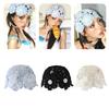 Girls Pullover Hat Handwoven Hat with Handwoven Flower for Vacations Photo Props