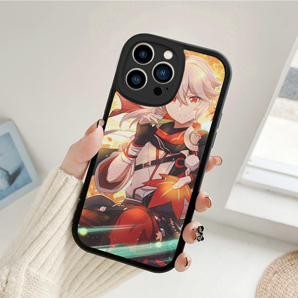 For Iphone Kazuha Genshin Impact Phone Case for Iphone 14 13 11 12 Pro MAX 13 12 MiNi 7 8 plus iphone 14 XS XR Lambskin Covers