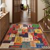 Vintage Patchwork Carpet Colorful Geometric Floral Pattern Rug Mat for Living Room Bedroom Home Decoration Modern Indoor Area