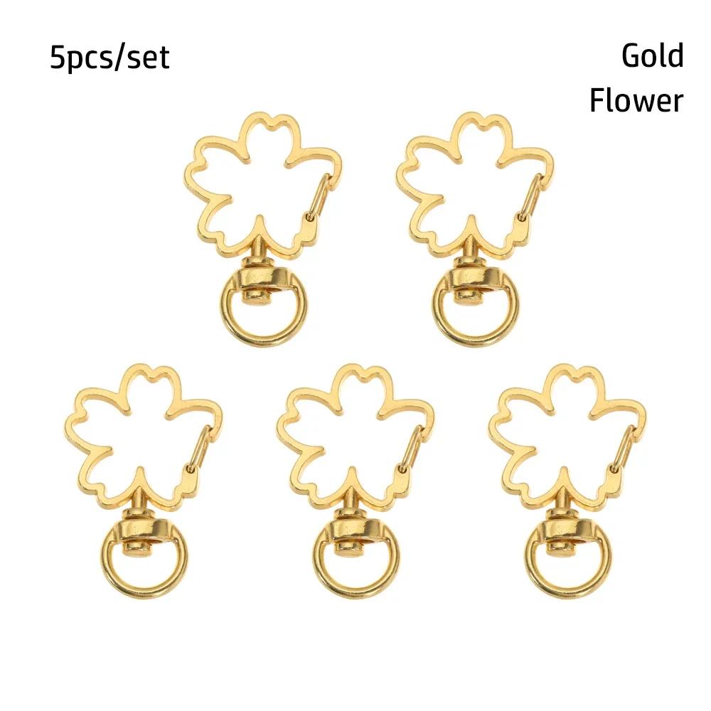 5pcs/set Metal Snap Hook Trigger Clips Buckles For Keychain Lobster Clasp Hooks for DIY Making Necklace Key Ring Clasp