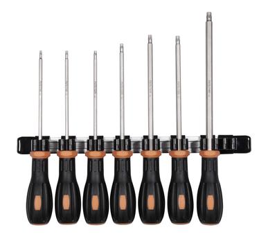 TONE Power Grip Torx Driver Set PGTD700H Set (Tamper-Resistant) Orange, 7-Piece