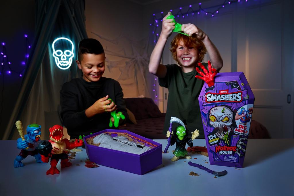 ZURU's Smashers Horror House (Zombosaurus), Interactive Toy, Collectible Toy for Kids and Teens.