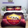 AS Roma con Sfondo Colosseo Set Copripiumino con Fantasia Decorazione per la Casa Regalo (1 * copripiumino + 2 * federe senza imbottitura)