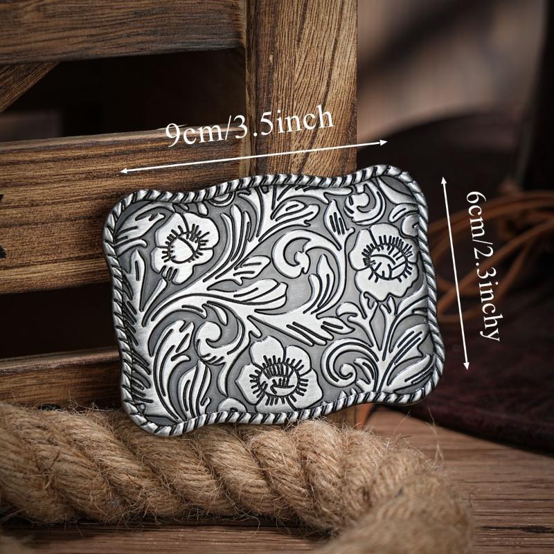 Western Belt Buckle Initial Vintage-Cowboy Rodeo Silver Large Belt Buckle For Men Women