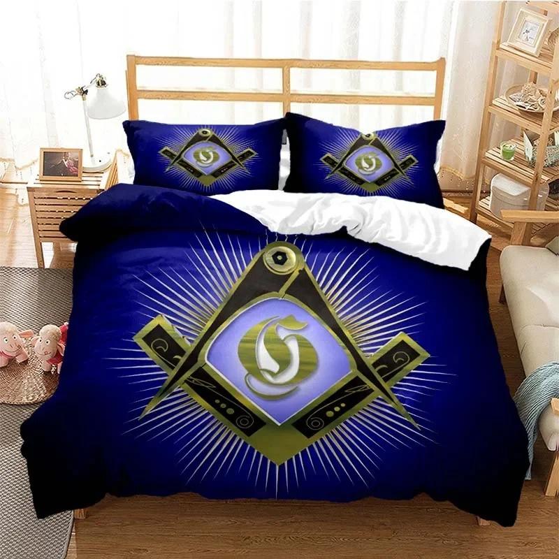 Masonic Freemason Illuminati Bedding Sets Exquisite Bed Supplies Set Duvet Cover Bed Comforter Set Luxury Birthday Gift