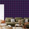 Purple Plum and Indigo Check Wallpaper for Living Room and Bedroom 50x1000