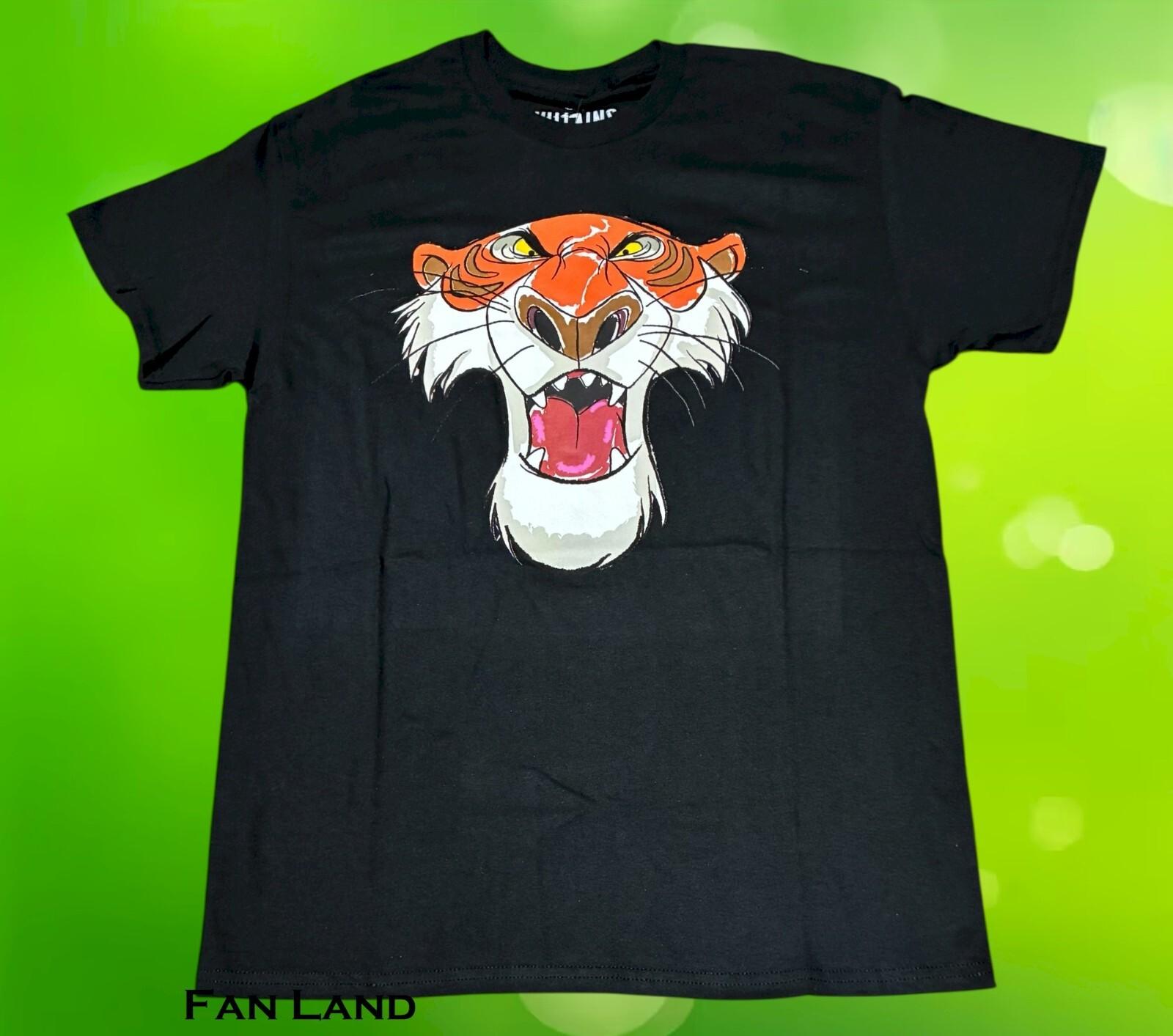 New Disney The Jungle Book Shere Khan Classic Black Mens T-Shirt S разноцветный